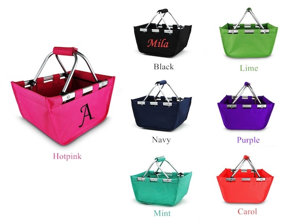 FOLDING MARKET TOTE GREAT FOR PICNIC SHOPPING & SPORTS COLLAPSIBLE BASKET 