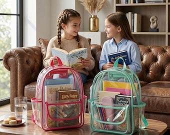 Clear PVC Backpack: Stadium Approved, Side Pockets, Game Day Bag