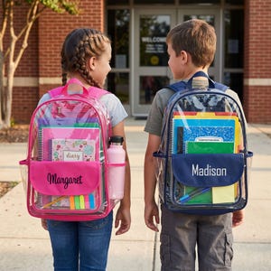 Monogram Clear Backpack: Personalized Stadium Bag & Game Day Bag