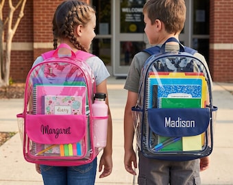 Monogram Clear Backpack: Personalized Stadium Bag & Game Day Bag