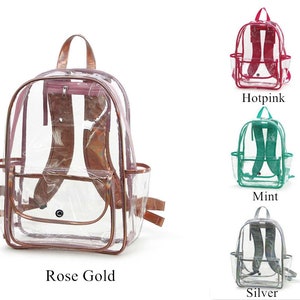 Monogram Clear backpack, Clear backpack, Stadium backpack, clear bag without Monogram