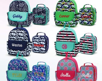 Monogram Kids Backpack: Personalized School Bag, Lunchbox.