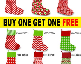Monogrammed Cotton Christmas Stocking: Personalized Holiday Decor