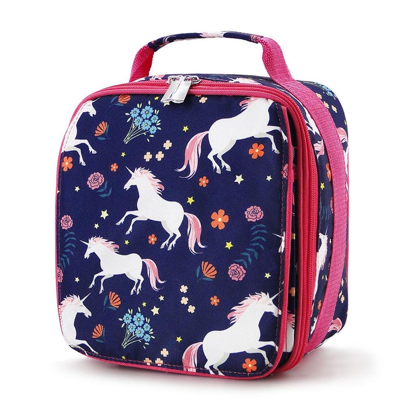 Dinosaur Monogram Backpack: Personalized School Bag & Lunch Bag Unicorn Lunch bag