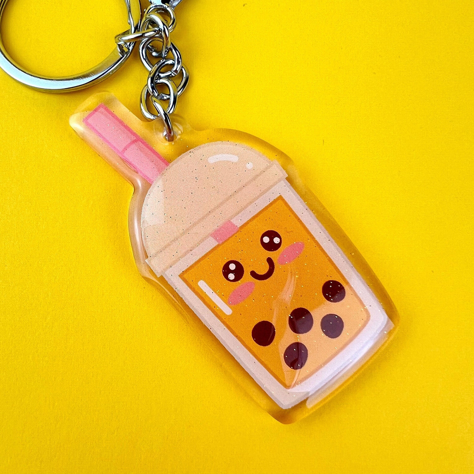 Brown Sugar Boba Kawaii Keychain Boba Drink Keychain, Kawaii Gifts