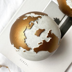 Nordic Globe Concrete Paperweight/ Door Stop/ Minimalist Decor/ Book End