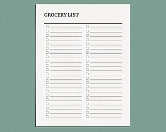 Printable Minimalist to Do List, Instant Download, PDF File, Standard ...