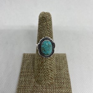 Blue Turquoise Ring/Turquoise Ring/Sterling Silver Turquoise Ring/Custom Size Available/Statement Turquoise Ring/Turquoise With Matrix