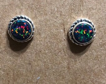 dark opal earrings