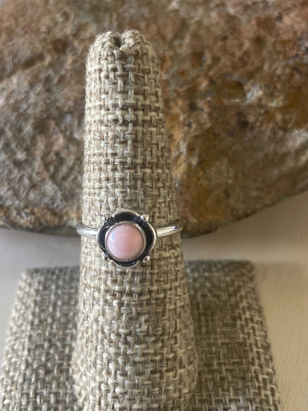 Conch Shell Ring/sterling Silver Pink Conch Shell Ring/dainty Conch Shell Ring/pink Conch Ring