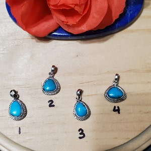 Blue Turquoise Pendant Necklace/Small Turquoise Pendant/Sterling Pendant /Turquoise Pendant/Green Turquoise Pendant Necklace/Pds2