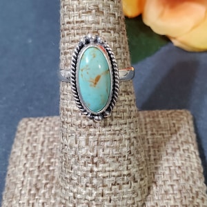 Kingman Turquoise Ring/Turquoise Ring/Sterling Silver Turquoise Ring/Bohemian/Hippie Jewelry/December Birthstone/Gift For Her