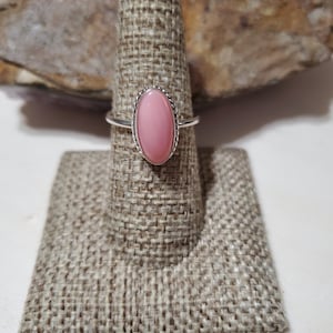 Oval Pink Conch Shell Ring/Sterling Silver Queen Conch Shell Ring/Conch Shell Ring/Pink Conch Ring/ Conch Ring /Made In USA