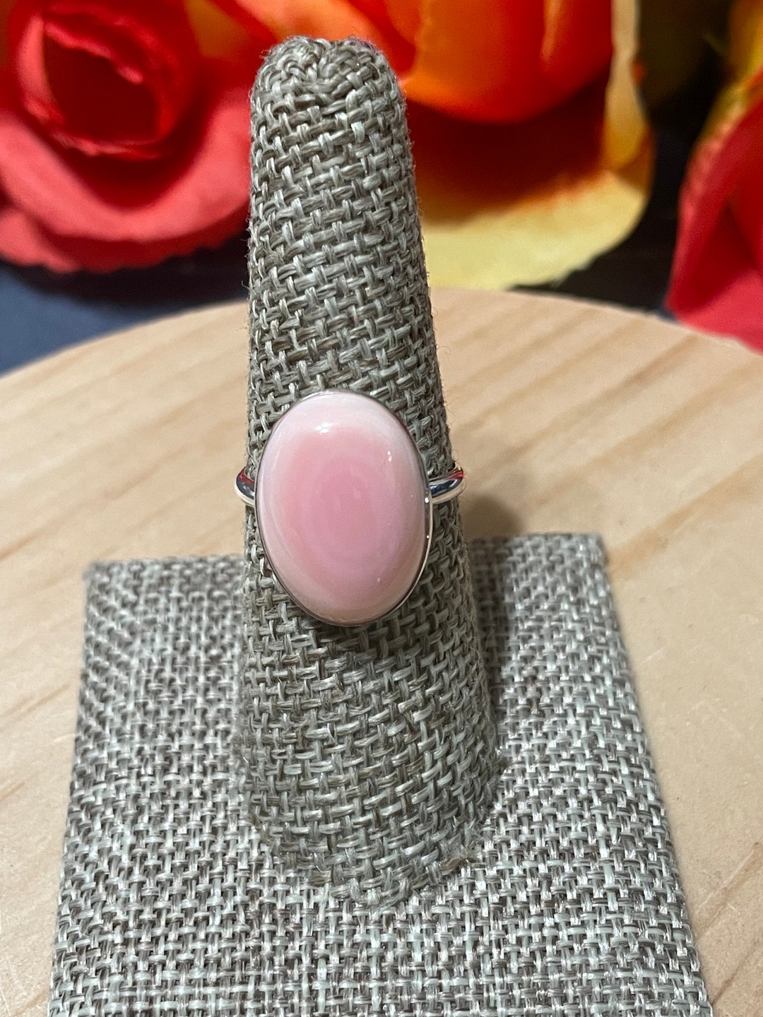 Conch Shell Ring/sterling Silver Pink Conch Shell Ring/large Shell Ring/pink Conch Ring/conch