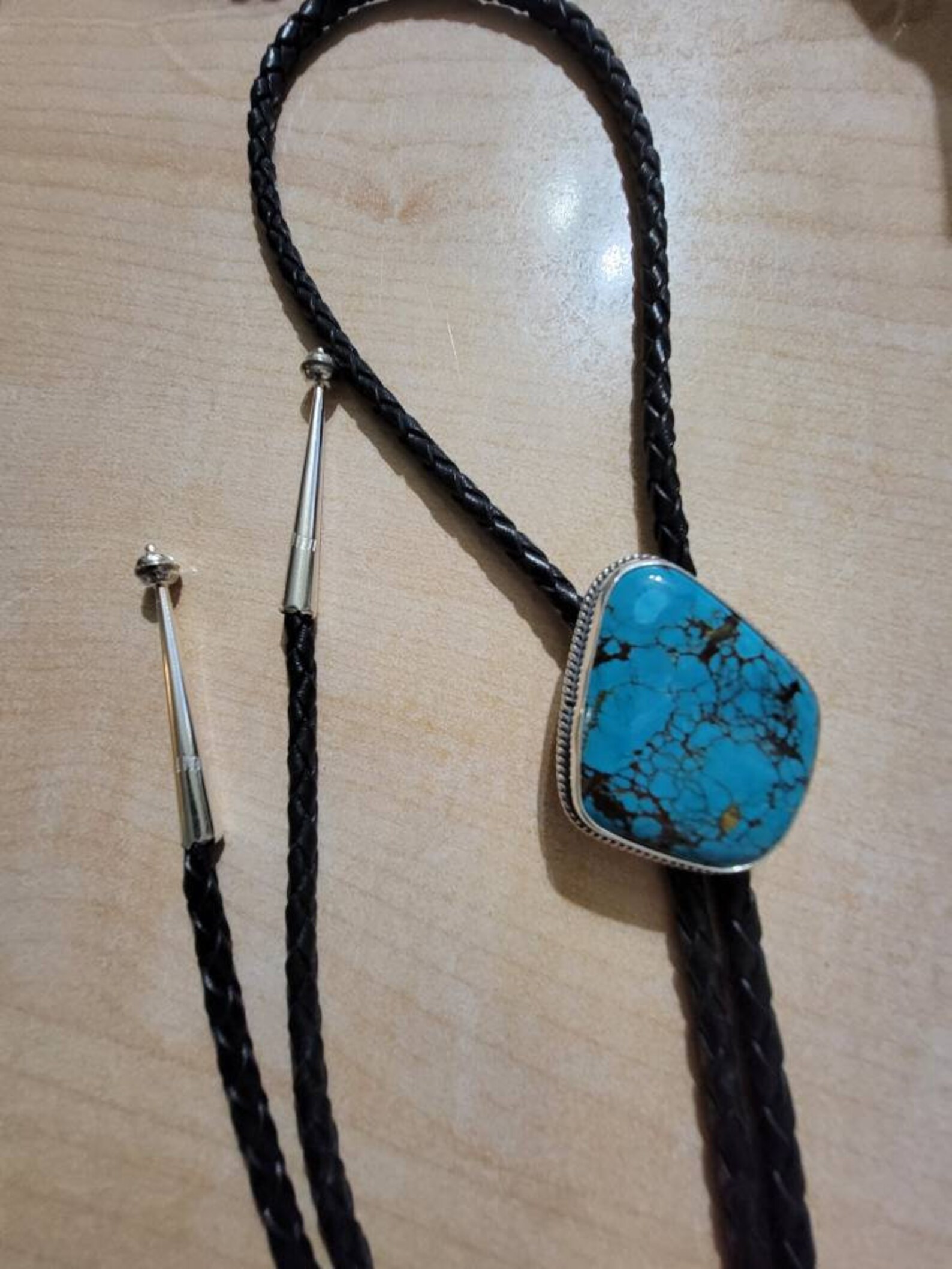 Blue Turquoise Bolo Tie / Bolo Tie Turquoise Stone/Silver Etsy
