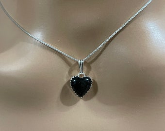 【STONEHENgE】Silver Material Black Heart Necklace SA25A04P STONEHENgE】Silver Material Black Heart Necklace SA25A04P