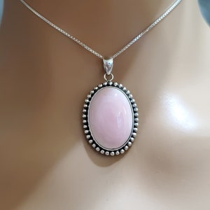 large Pink Conch Shell Pendant/Conch Shell Necklace/Sterling Silver Pendant/Pink Conch Shell Jewelry/Gift For Her/Conch 01