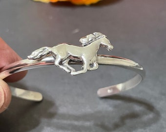 Horse Silver Cuff/bronco Cuff/stallion Cuff Bracelet/mustang