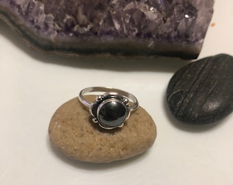 Hematite Ring /Sterling Silver/ Healing Agate Ring / Genuine 925 / Made In USA