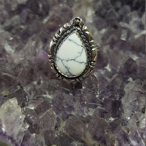 Anillos turquesas de búfalo blanco/plata de ley/banda sólida/hecho en EE.UU.