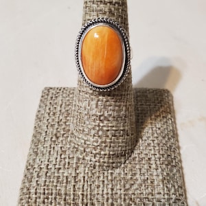 Large Spiny Oster Ring Sterling Silver Ring/Spiny Oyster Ring/Oval  Ring/Spiny Oyster Jewelry/Gift For Her