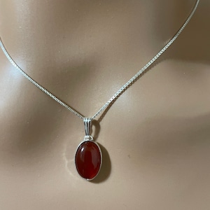 Carnelian Pendant /Carnelian Necklace /Genuine Carnelian/Dainty Carnelian Pendant/Carnelian Crystal Pendant Necklace/Carnelian/Made In USA