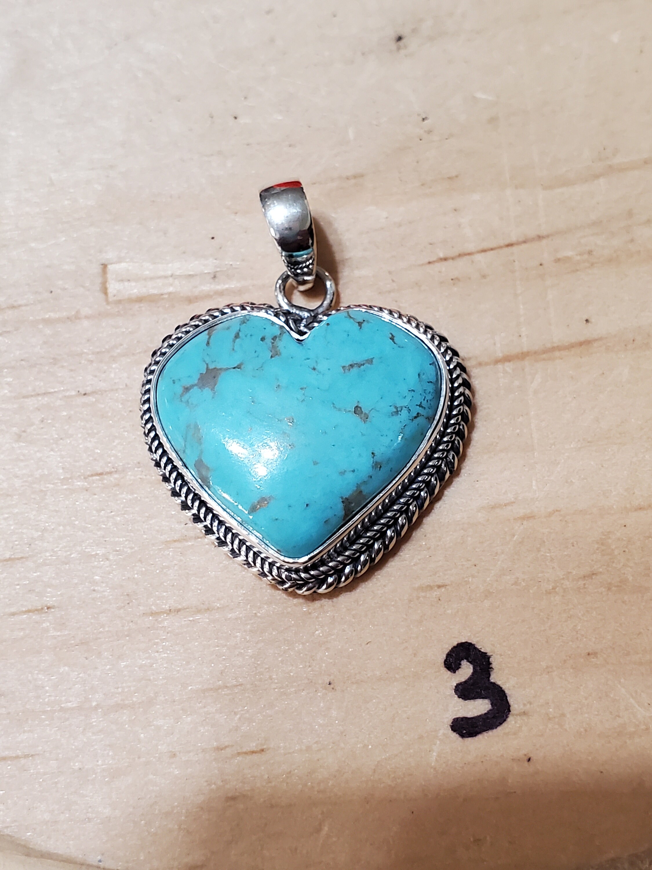 Turquoise Heart Pendant/blue Turquoise Heart Pendant Necklace