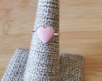 Conch Shell Heart Ring/Sterling Silver/ Heart Ring/Ring Conch Shell/Conch Shell Heart Jewelry/Heart