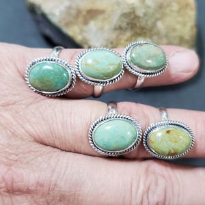 Turquoise Ring/Blue Turquoise Ring/Sterling Silver Turquoise Ring/Bohemian/Hippie Jewelry/December Birthstone/Brown Turquoise Ring