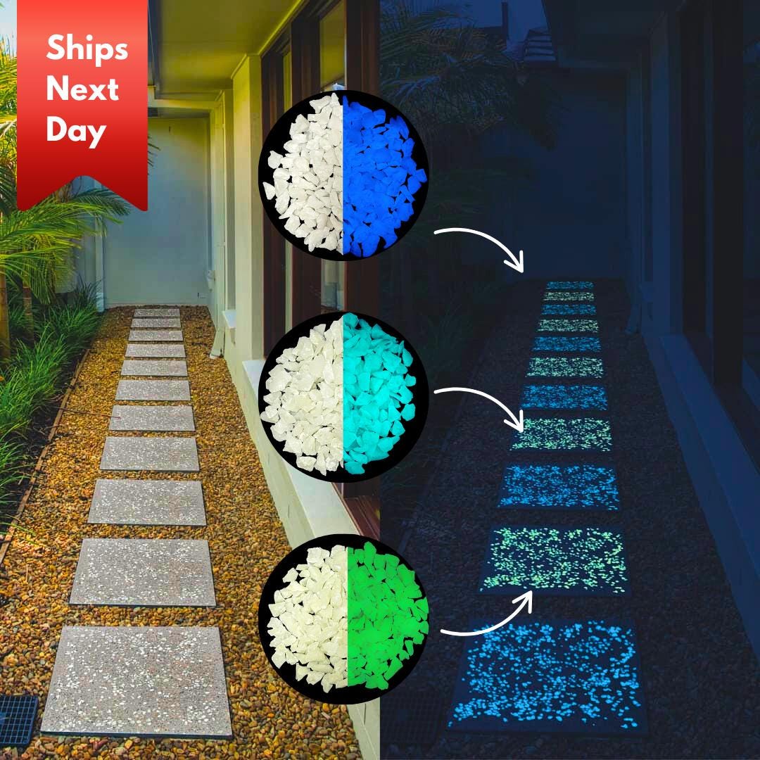 3-8 mm Premium Glow in the Dark Rocks/Glow Aggregates/Glow Stones/Glow Gravel/Landscaping/Gravel/Glow Concrete/Eco Friendly/Outdoor Lighting
