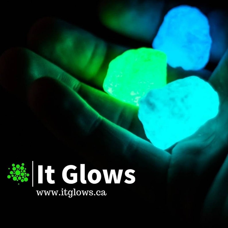 38 Premium Glow in the Dark Rocks/glow Aggregates/glow Etsy