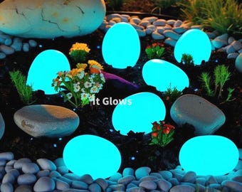 Handmade Glow in the Dark Marble Pebbles: Garden & Landscaping Stones