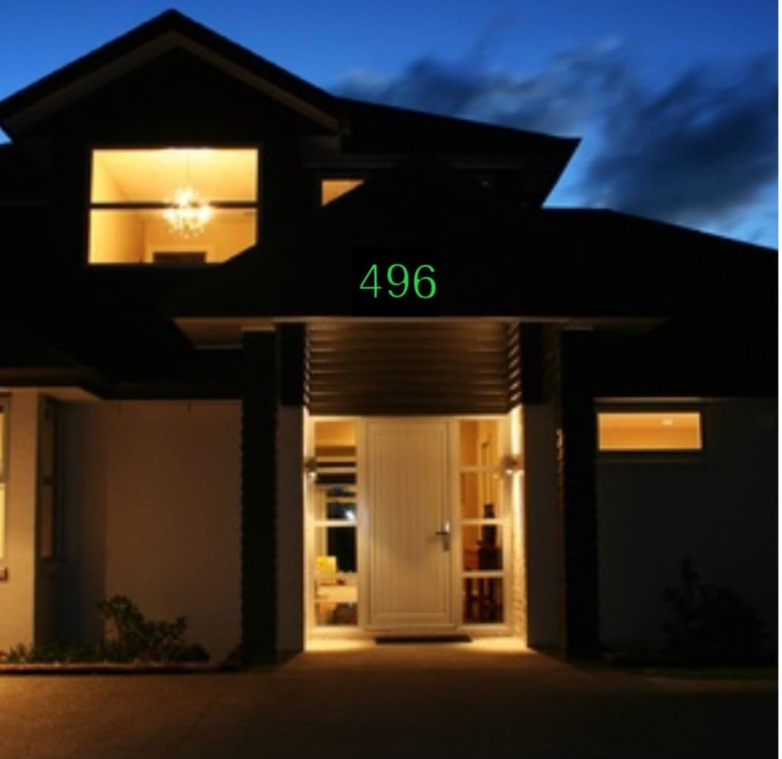 Glow In The Dark Illuminated House Numbers Glowing House Etsy