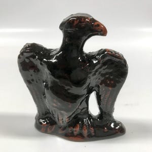 SMITH REDWARE - Eagle, Sculpted Figurine, Knick Knack, Folk Art, Hand Built, Hand Made, Ceramic, Gift, America, Patriotic, Flag, USA Made