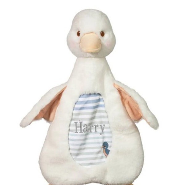 Goose Sshlumpie Lovie, personalized animal blankie, lovey, animal security blanket, animal with name FREE SHIPPING