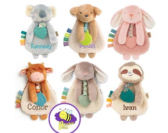 Personalized Baby Lovey Gifts: 6 unique baby name security blankets, custom newborn lovies; sherpa lovie & toy