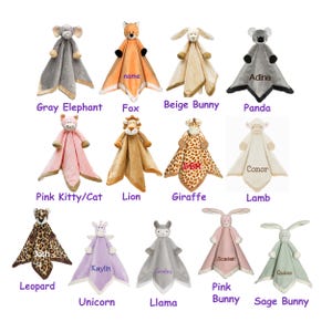 Personalisierte Baby Tröster Lovey Geschenke: 6 einzigartige Baby Name Schmusetücher, benutzerdefinierte Neugeborene Lobie