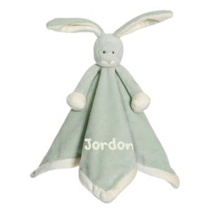Personalisierte Sage Bunny Schmusetuch Lovey: Baby Name Schmusetuch