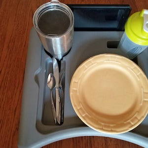 Lap Tray, Lap Desk, Wheelchair Tray, Portable Desk, Tablet Stand, iPad Desk, Multi purpose Lap Desk, Lap Tray with Cupholder, Bed Desk