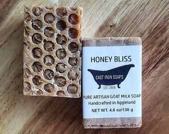 Honey Bliss - Goat Milk | Citrus | Bliss | Oatmeal | Uplifting | Soothing | Nourishing | Moisturizing | Handcrafted Soap - CAST IRON SOAPS