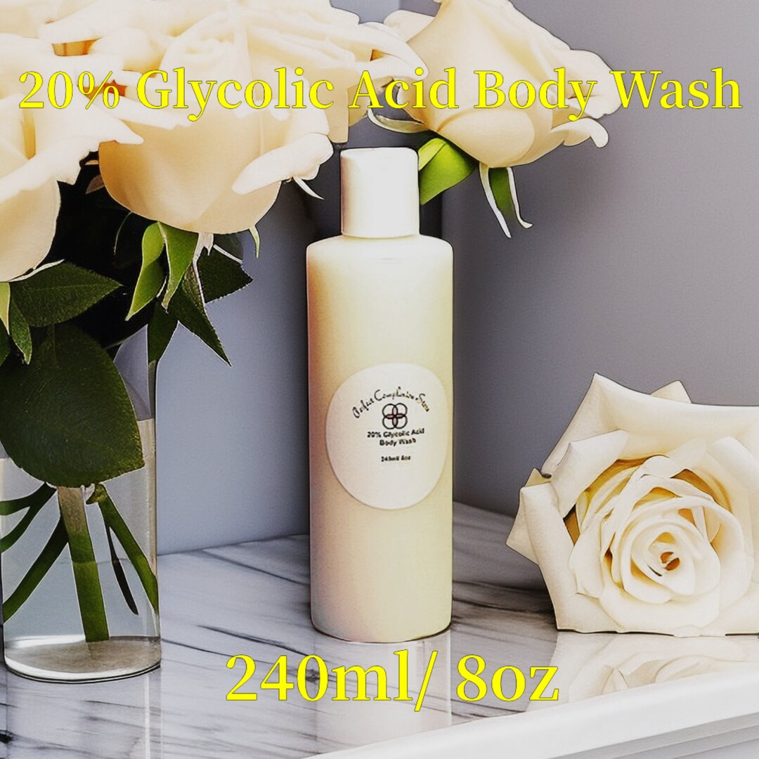 20 Glycolic Acid Body Wash 8oz Antiaging, Spots, Wrinkles, Acne