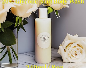 20% Glycolic Acid Body Wash 8oz Anti-aging, spots, wrinkles, Acne, exfoliate