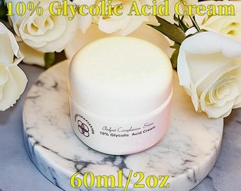 Crema de noche con 10-30% de ácido glicólico: antienvejecimiento, antiarrugas, exfoliante y renovación facial.