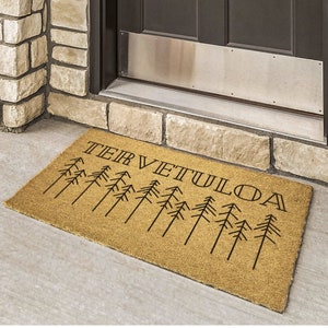 Tervetuloa Finnish Pine Tree Outdoor Welcome Mat / Sauna Doormat / Finnish Doormat / Finland Welcome Mat / Finland Gift / SISU / Rustic