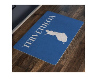 Tervetuloa Finnish Doormat / SISU Doormat / Sauna Doormat / Sauna Accessories / Finnish Welcome Mat / Finnish Gift/ Finland Doormat / Suomi