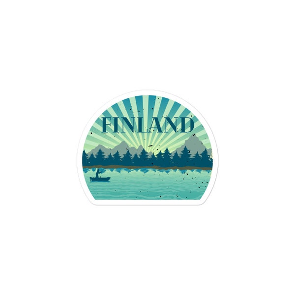Finland Lake Forest Sticker / Finnish Bubble-Free Sticker / SISU Sticker / Finnish Gift / Finland Sticker / Suomi / Finland Nature Sticker