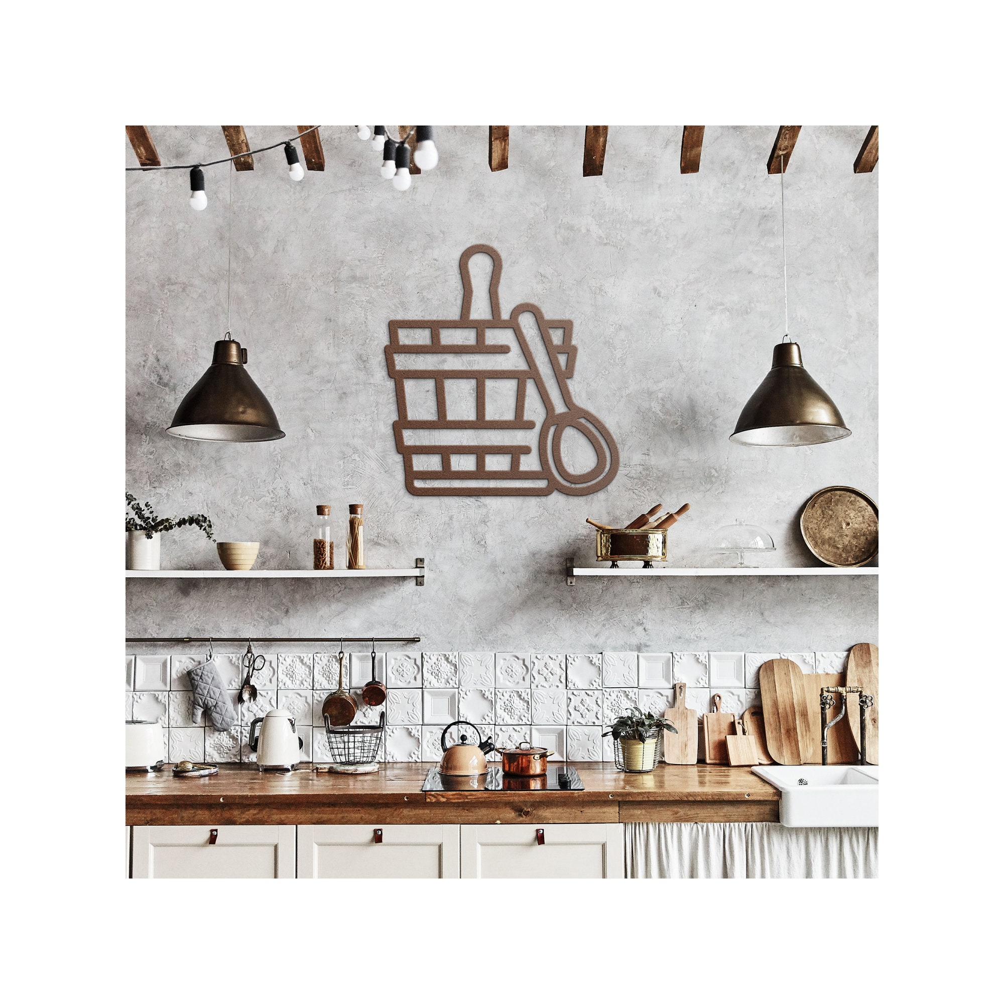 Sauna Bucket Metal Sign / SISU Sign / Finnish Sign / Sauna Sign / Sauna