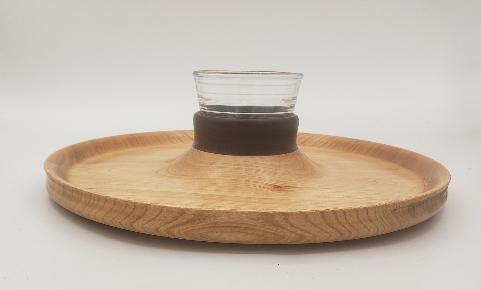 Chip & Dip Bowl made from cherry and walnut Etsy