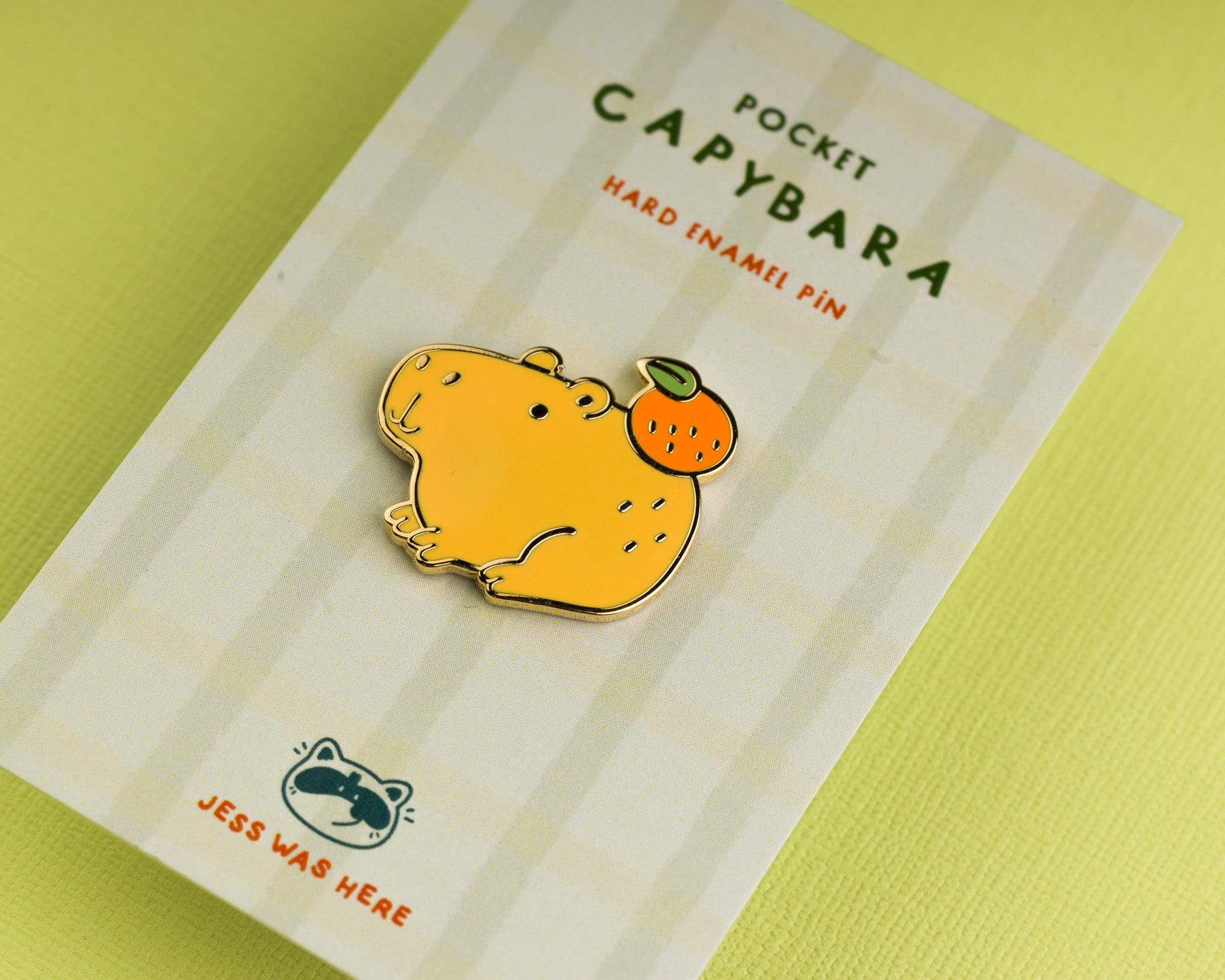 Mini Capybara - Hard Enamel Pin, Capybara Lover Gift, Stocking Filler ...