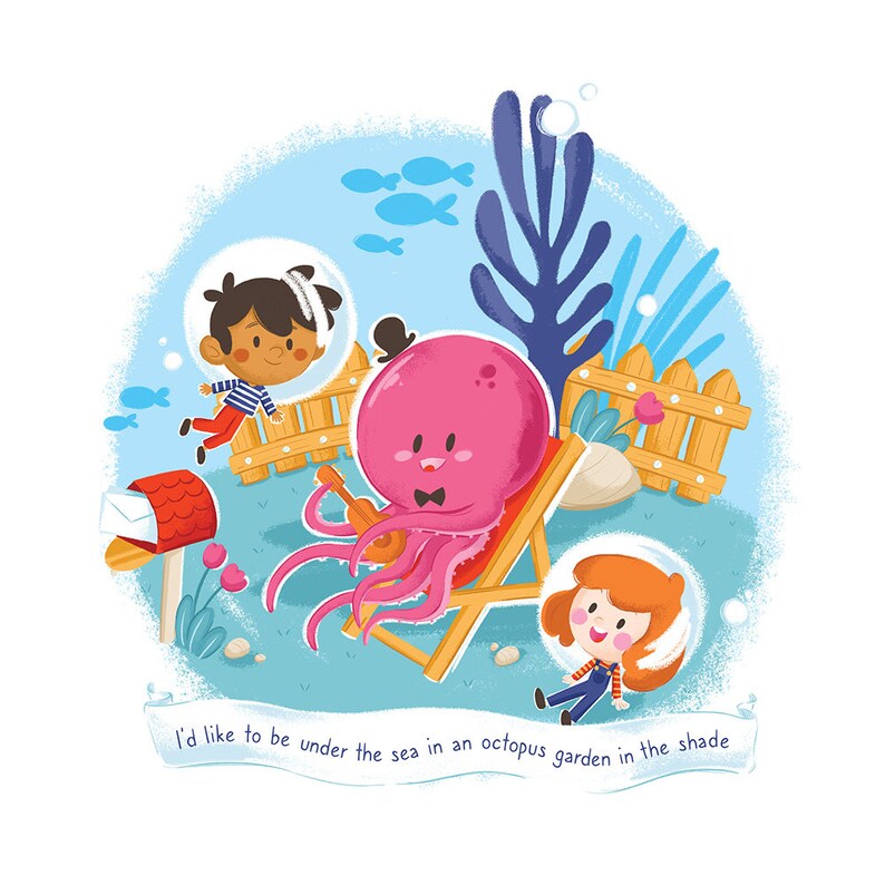 BEATLES OCTOPUS GARDEN Fine Art Print Wall Art Home Décor ...